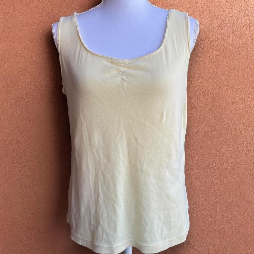 Y2K Baby Yellow Tank with Rouched Chest
